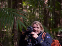 Cathy in the rainforest